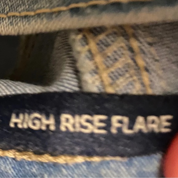 Distressed Light Blue Flared Women Jeans - Picture 8 of 10